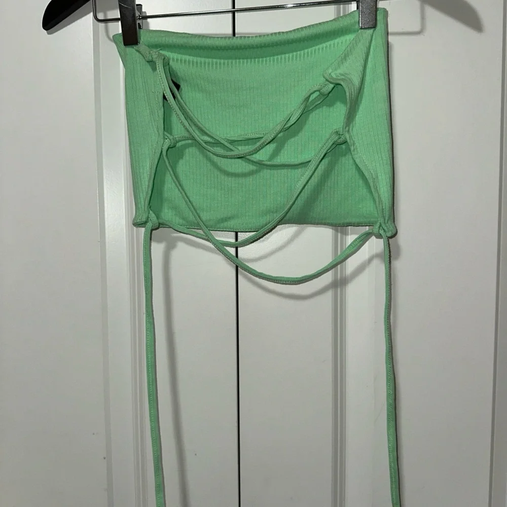 Rue 21 Lightweight Strappy Back Tube Top M Green - Picture 2 of 3